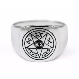 Kappa Sigma Fraternity Sterling Silver Ring with Symbol