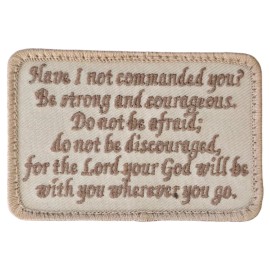 Unbranded HAVE I NOT COMMANDED YOU ? BIBLE VERSE JOSHUA 1:9 DESERT HOOK MORALE PATCH