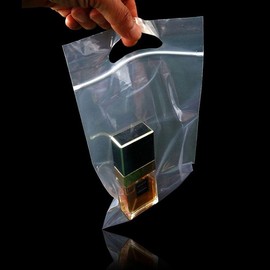 Transparent Durable PE Zipper Shopping Pouch 20X30cm +5cm 100 Count