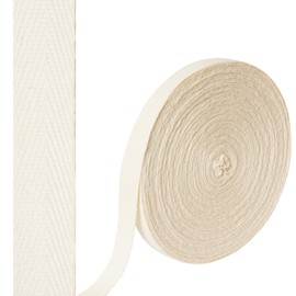 Twill Tape, Cotton, Produced, Width 0.6 inches (1.5 cm), 98.4 ft (25 m), Cotton, DIY, Handmade Parts, Craft