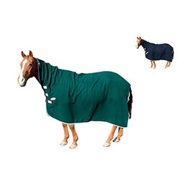 Derby Originals Fleece Cooler for Horses All Season Sheet & Blanket Liner with Neck Cover (Hunter Green, Medium)