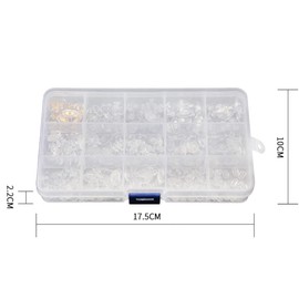 CENPEK Glasses Nose Pads Sunglasses Ultra Soft PVC Nose Pads 15 Style 150 Pairs Glasses Nose Pad with Storage Box, White