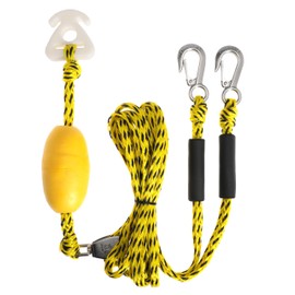 Heavy Duty Boat Tow Harness for Tubing Self Centering Boat Tow Rope with Stainless Steel Quick Connector for Boat Water Sport Water Ski Jet Ski Wakeboarding (Rope-D-YE)