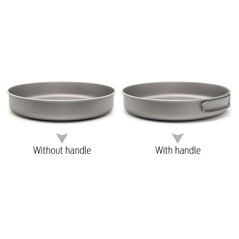 Ultralight Titanium Frypan Outdoor Camping Hiking Picnic Cooking Frying Pan