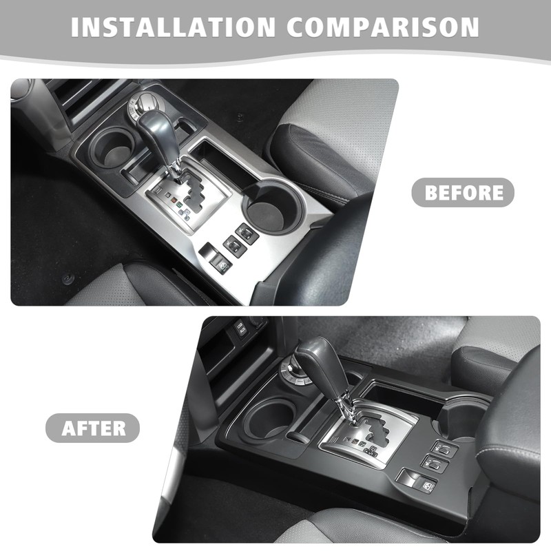 Jimen Compatible with Toyota 4Runner 2010-2023, Gear Shift Panel Cover