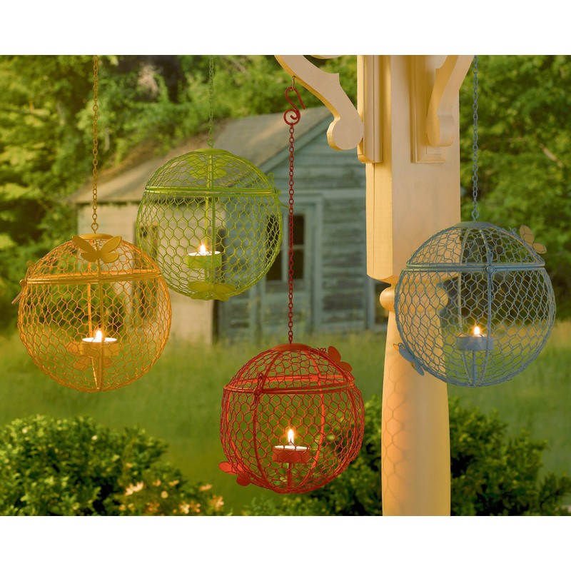 Grasslands Road Garden Shed Metal Sphere Lantern Tealight Holders with