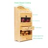 Potato Bin Veggie Organizer Rustic Pine Wood Potato, Onion &