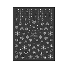 Generic Snow Christmas Nail Sticker Snowman Reindeer Santa Sleigh Winter Wg156 Nail Wraps Art Stickers Manicure Supplies for Women for Home Nails Full Long Lasting Easy Apply and Remove