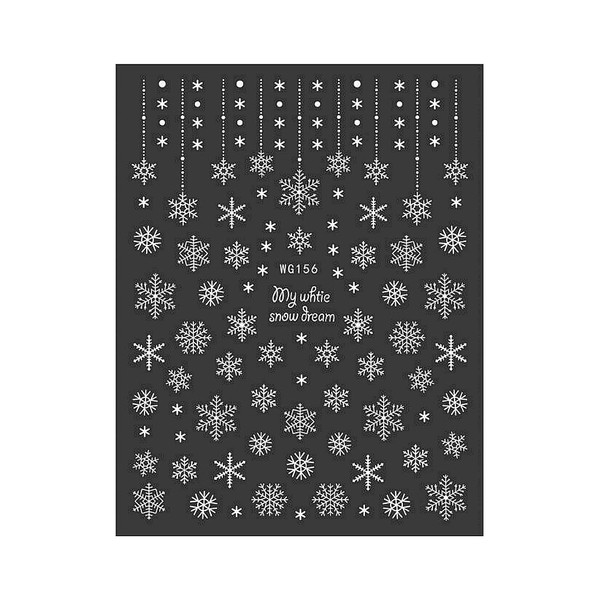 Generic Snow Christmas Nail Sticker Snowman Reindeer Santa Sleigh Winter