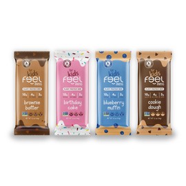 FEEL Kids Protein Bars Minis | Variety Pack | 10g Plant Protein | 100 Calories | No Added Sugar | Daily Veggies | Gluten Free, No Nuts, No Soy, No Dairy, No Grains (Pack of 12)