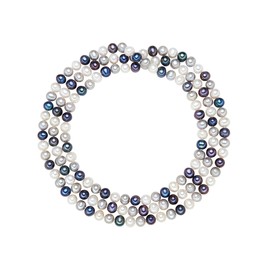 Valero Pearls Ladies Necklace with Freshwater cultured Pearls White light Grey Blue-violet 60201092