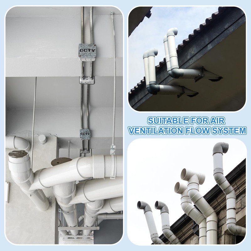 PATIKIL 3" to 2" Duct Reducer, 2 Pcs PVC Pipe