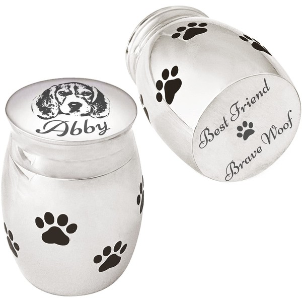 Anavia Mini Dog Paw Print Cremation Urn for Pet Ashes