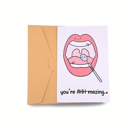 Dentist Thank You Cards You Are Amazing Card Dental Hygienist Assistant Gifts for Women Men Blank Funny Greeting Cards for Adults Kids Dental Student Gifts,Teeth Oral Card for Doctor Nurse