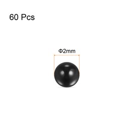 sourcing map 60pcs Silicon Nitride Balls 2mm Diameter G5 Precision Ball for Bearings, Black