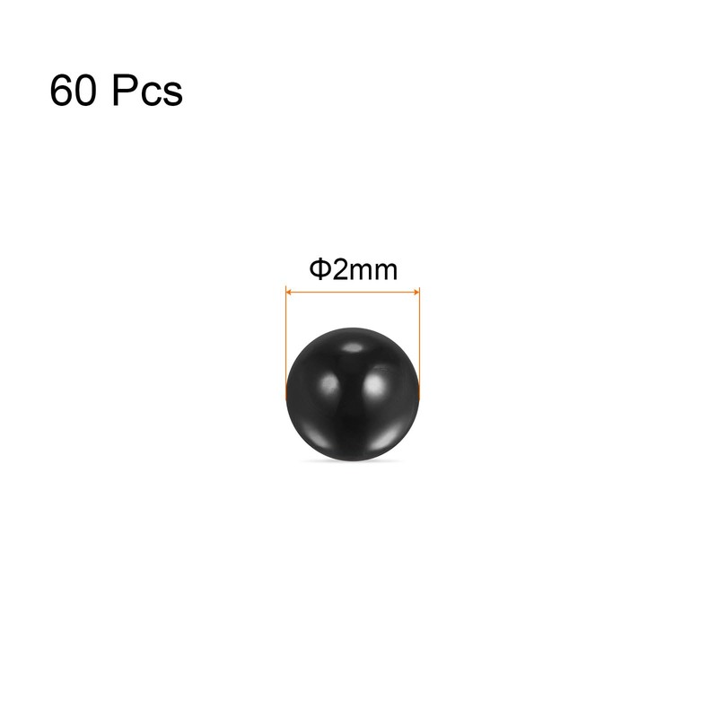 sourcing map 60pcs Silicon Nitride Balls 2mm Diameter G5 Precision