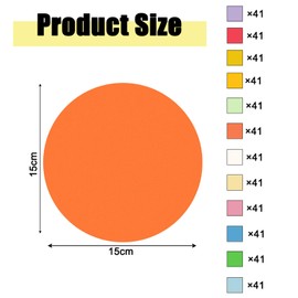 Set of 500 Presentation Cards, Round Set - 15 cm Presentation Cards, Metaplane Cards, 12 Colours, Index Cards, Teacher Supplies, Colourful for Office, School, Presentation and Presentation, Lecture