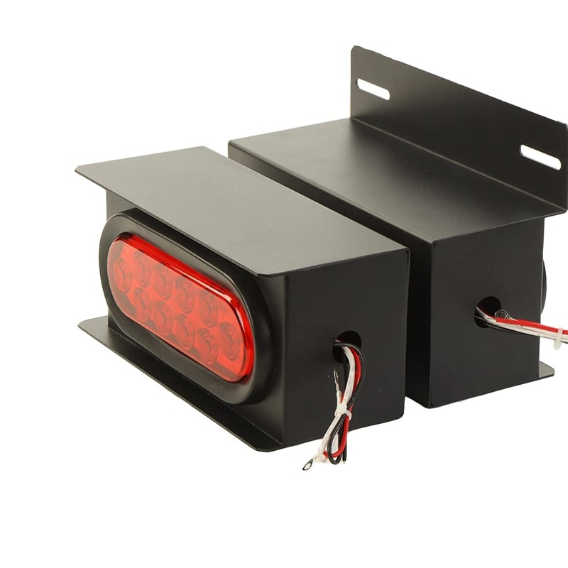 Supoika 2 Pack Steel Trailer Light Box with 6" Red