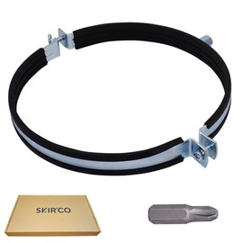 SKIR'CO (1 pc) Pipe Brackets with Rubber Linings for 225 mm Pipes, Pipe Clamps, Pipe Supports for Wall and Ceiling Mounting