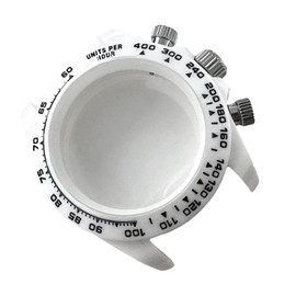 Ziiyoilh 39MM Watch Case Sapphire Glass Case for Quartz VK63 Movement Cases Wearable Watch Accessories-White