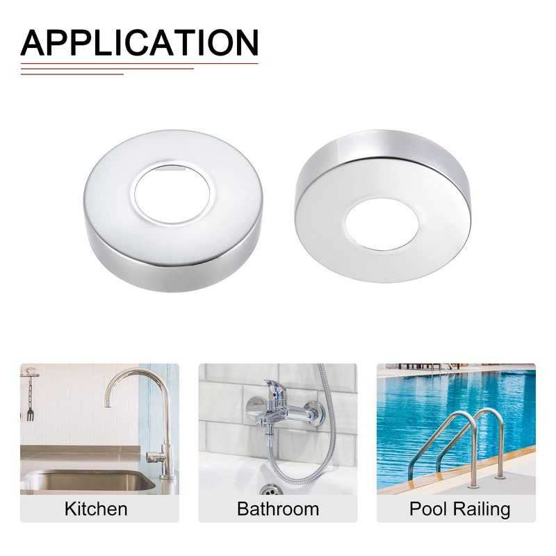 DTGN 80x19mm(DxT) Round Escutcheon Plate - Good for Bathroom Kitchen