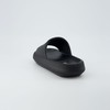 CUSHIONAIRE Men's Feather cloud recovery pool slide with +Comfort, Black