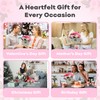 SEZHN Soap Flowers Bouquet Pink Rose and Carnations - Mothers