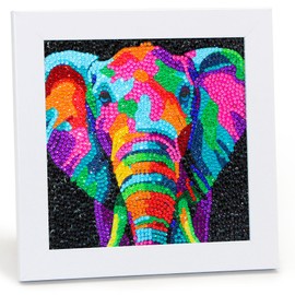 Libfx Diamond Art Kits for Kids with Frame Diamond Art for Kids Girls Boys Beginners Arts and Crafts for Kids Ages 8-12 Christmas Birthday Gifts (Elephant)