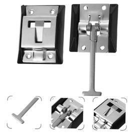 Cabilock Stainless Steel Air Hook Camping Trailer Door Catch Replacement Entry Door Catch Van Door Retainer Catcher Blocker Catches Holds Camper Door Holder Entrance Product Style Silver