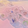 Mini transparent storage storage square case RD-12098 50ea
