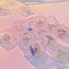 Mini transparent storage storage square case RD-12098 50ea