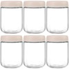 NETANY 6-pack 16oz Glass jars with Airtight Lids, Overnight Oats