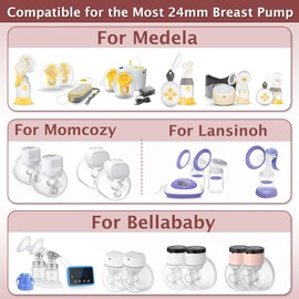 15mm Flange Inserts 8PCS Compatible with Momcozy S12 Pro/S9 Pro/S9/S10/S12/Spectra/Medela/Bellababy/Lansinoh/TSRETE/Willow 24mm Breast Pump,Reduce 25mm Tunnel Down to Correct Size