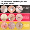 Mitesserentferner Komedonenquetscher Set,Mitesser Entferner,Hochwertiger Blackhead Remover,Akne-Entferner-Set,Pinzetten-Set mit Metallgehäuse(Silber)