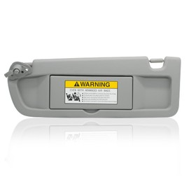 Left Driver Side Sun Visor Replacement Compatible with Honda Civic 2006 2007 2008 2009 2010 2011 Replaces# 83280-SNA-A01ZC Color Clear Gray