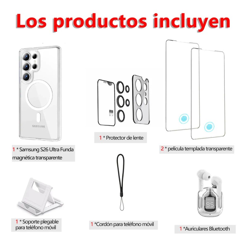 Funda Magnético Para S26 Ultra +mica Pantalla Mica Cámara Hd