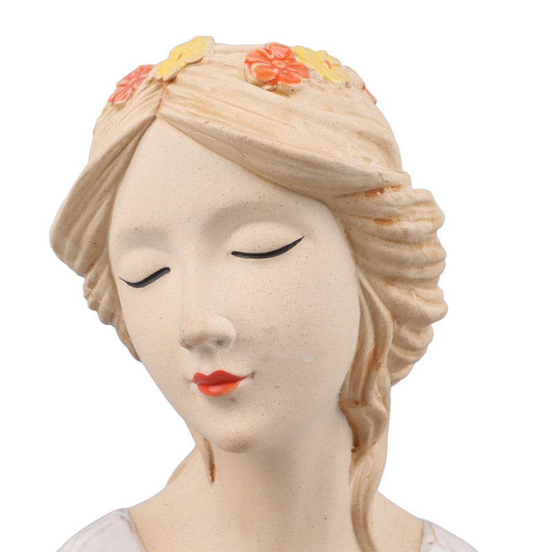 Modern Ceramic Face Vases Decorative Modern Style Shy Girl Flower
