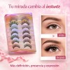 Pestañas Postizas 7 Pares Reutilizables Aspecto Natural