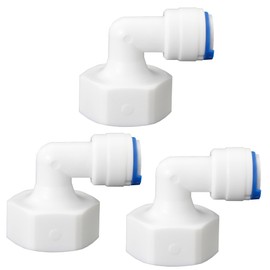 3/4 "internal thread elbow 3/8" PE pipe push in quick connection, reverse osmosis filter hose double joint, pre purifier, water purifier, water pipe kit, FNPT internal thread plastic adapter