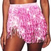 TWINKLEDE Sequin Fringe Skirt Sparkly Tassel Belly Dance Skirt Hip