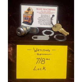 WATLING REPRODUCTION / REPLACEMENT 7/8" BACK DOOR LOCK FOR ANTIQUE WATLING SLOT MACHINE