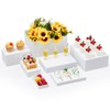 Leinuosen 7 Pcs Buffet Risers Set Rectangle Acrylic Display Box