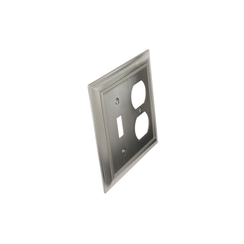 CKP Brand #31196 Single Switch/Duplex Wall Plate, Brushed Nickel