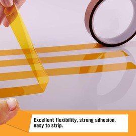 Hxtape 6 inch High Temperature Kapton Tape(Polyimide),1 Mil Polyimide Film Tape to Masking,3D Printer Platform,Electric Task,Soldering, 6 inch (150mm) X 36yds