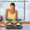 Double Burner Cooktop, 2000W Portable Electric Stove, 5 Level Temperature