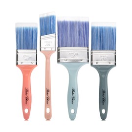Bates- Paint Brushes, 4 Pack, Vintage Colors Plastic Handle, Paint Brushes for Walls, Stain Brush, Wall Paint Brushes, Paint Brush, Furniture Paint Brush, Paint Brushes for Painting Walls