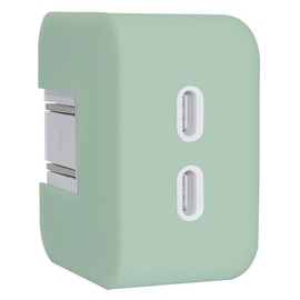 LCMOCICO - Funda de adaptador de corriente de doble puerto USB-C de 35 W, funda de silicona líquida suave para MacBook Air 13.6 15.3 pulgadas, M3 M2 2024 2023, modelo A2681 A3113 A2941 A3114, verde