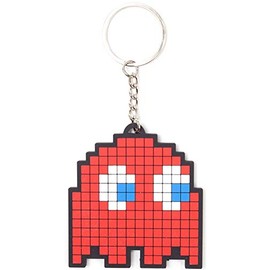pac-man KE150200PAC - Blinky Pixelated Character Rubber Keychain, One Size, Red (KE150200PAC)
