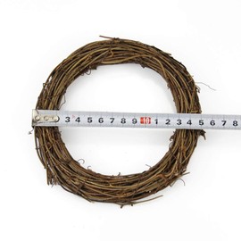 Happyyami Wedding Frame 10pcs 10CM Grapevine Wreath Natural DIY Rattan Wreath Rustic Ring Wreath Craft Christmas Hanging Ornaments for Christmas Holiday or Wedding Supplies Natural Rattan Wreath