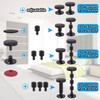 xlehoely 4PCS Bed Frame Anti-Shake Tool,Black Adjustable Threaded Headboard Stoppers,Prevent